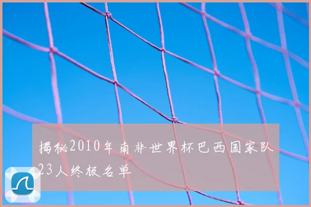 揭秘2010年南非世界杯巴西国家队23人终极名单
