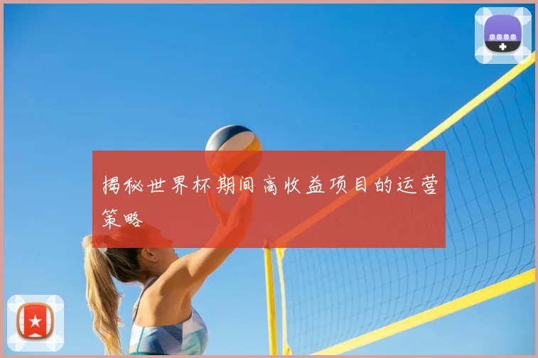 揭秘世界杯期间高收益项目的运营策略